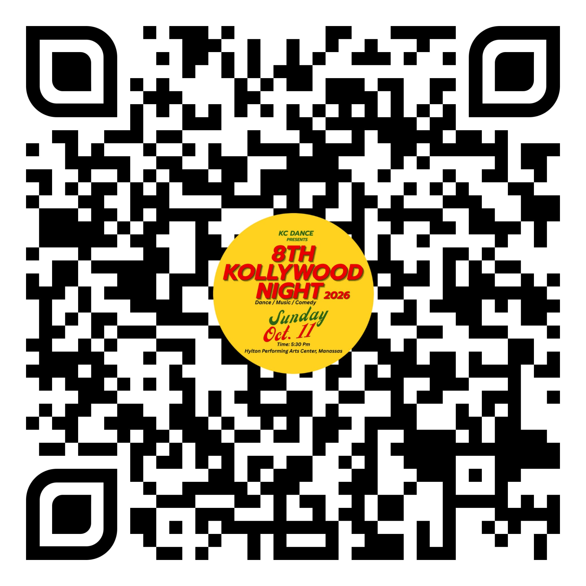 Scan to get Kollywood Night 2026 tickets